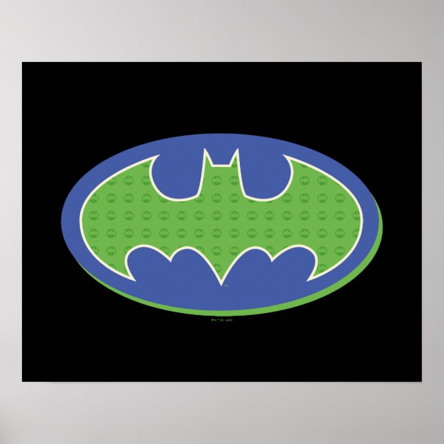 Póster Batman | Símbolo morado y verde (Frente)