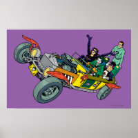 Batman Villains En Jokermobile