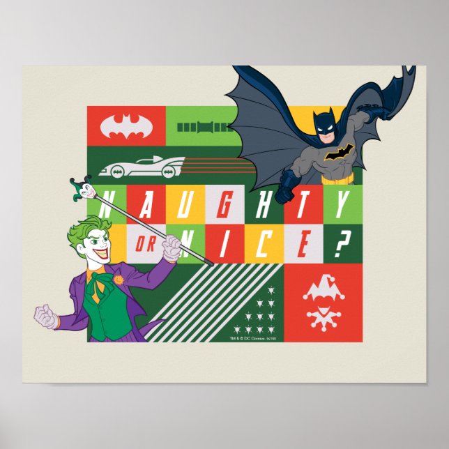 Póster Batman vs Joker "Naughty or Nice" (Frente)