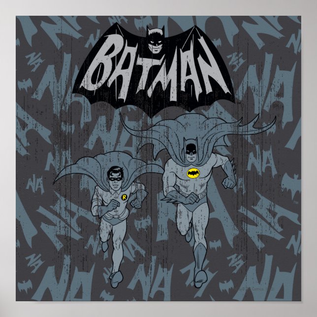 Póster Batman Y Robin Con El Gráfico Con Problemas De Log (Frente)