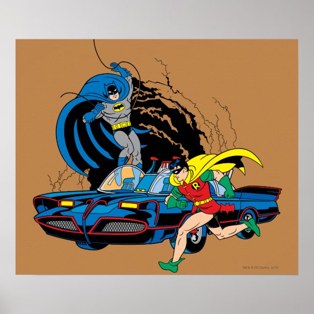 Póster Batman Y Robin En Batcave (Frente)