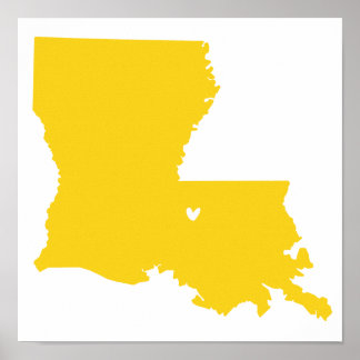 Póster Baton Rouge, Louisiana Love
