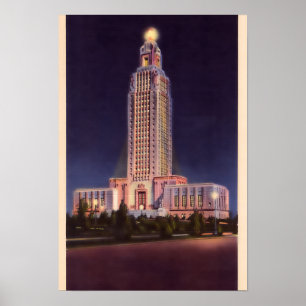 Póster Baton Rouge Louisiana State Capitol