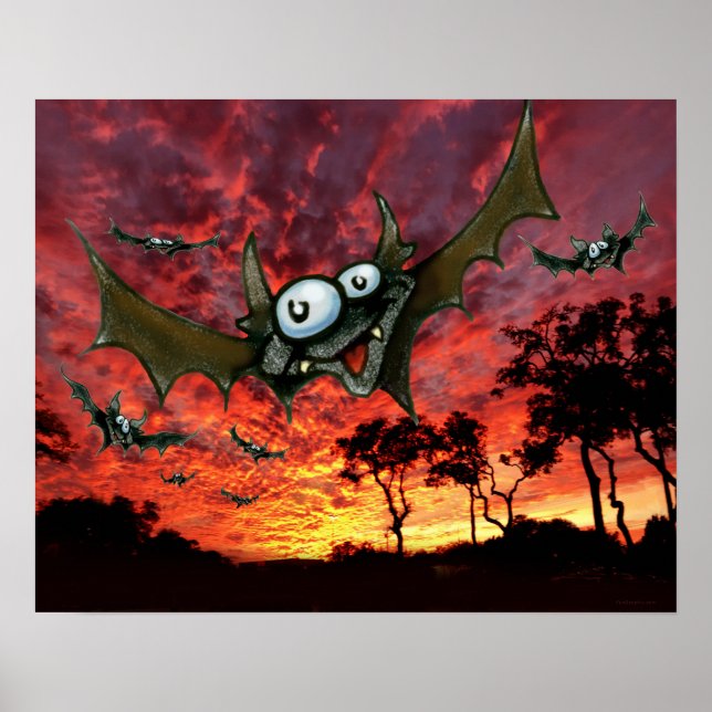 Póster Bats al atardecer (Frente)