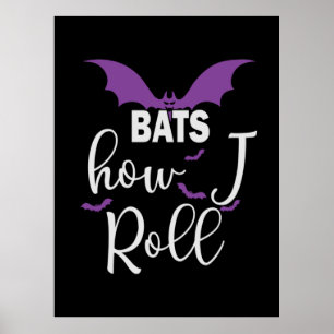 Póster Bats de Halloween Cómo hago el cumpleaños