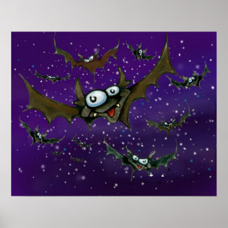 Póster Bats Night Sky