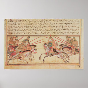 Póster Battle between Mongol tribes, 13th century