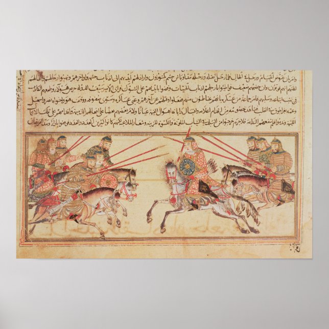 Póster Battle between Mongol tribes, 13th century (Frente)