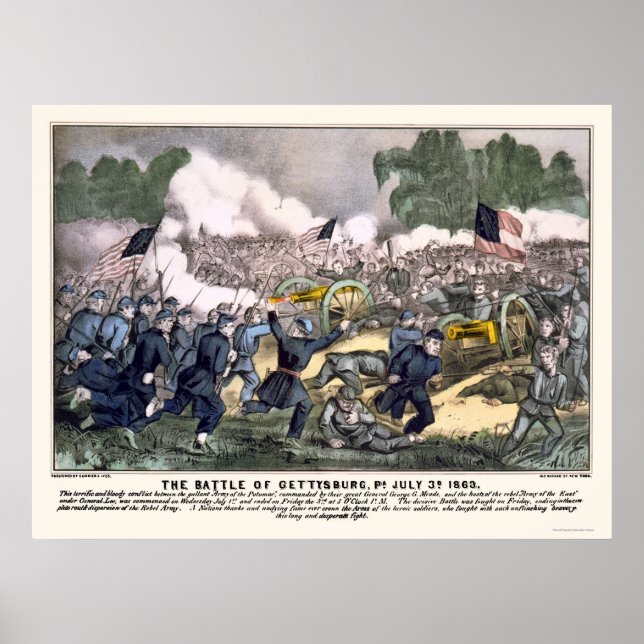 Póster Battle of Gettysburg by  1863 (Frente)