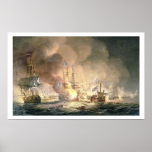 Póster Battle of the Nile, 1st August 1798 at 10pm, 1834