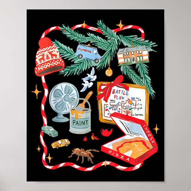 Póster Battle Plan Funny Christmas Home Kids Hand Dawn Al (Frente)