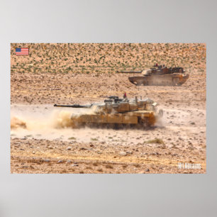 Póster BATTLE TANK – M1 Abrams