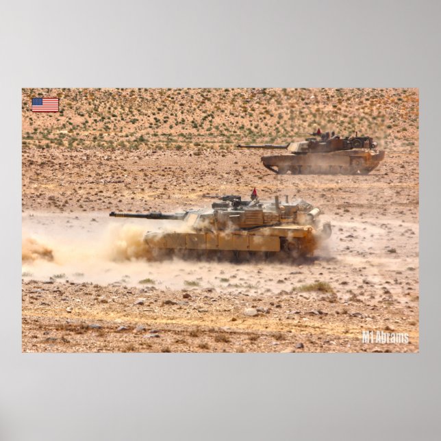 Póster BATTLE TANK – M1 Abrams (Frente)