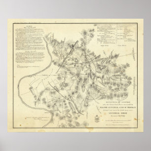 Póster Battlefields in Front of Nashville
