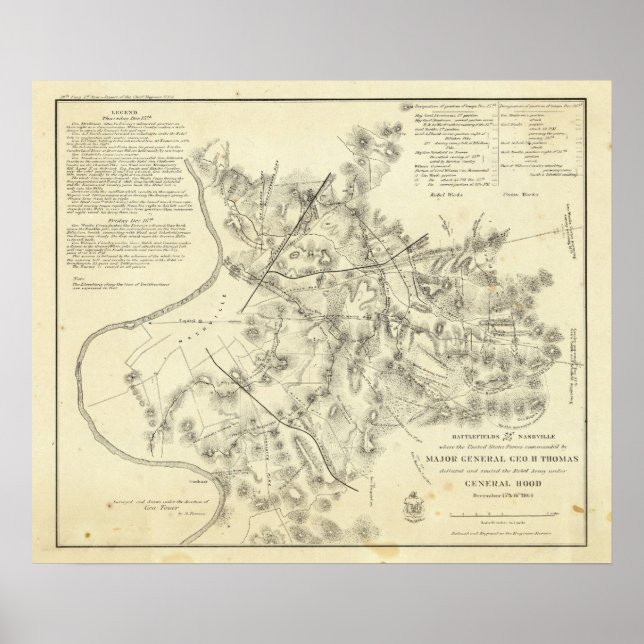 Póster Battlefields in Front of Nashville (Frente)