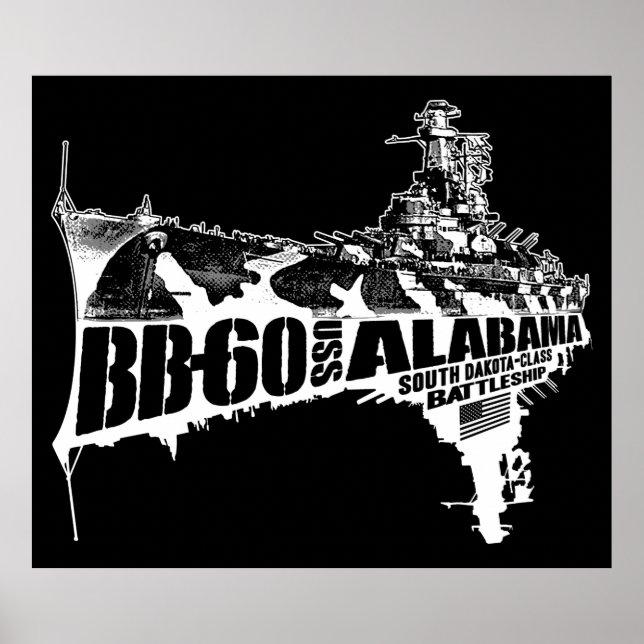 Póster Battleship Alabama (Frente)