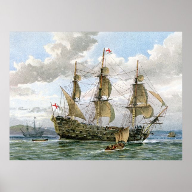 Póster Battleship inglés sobre 1650 (Frente)