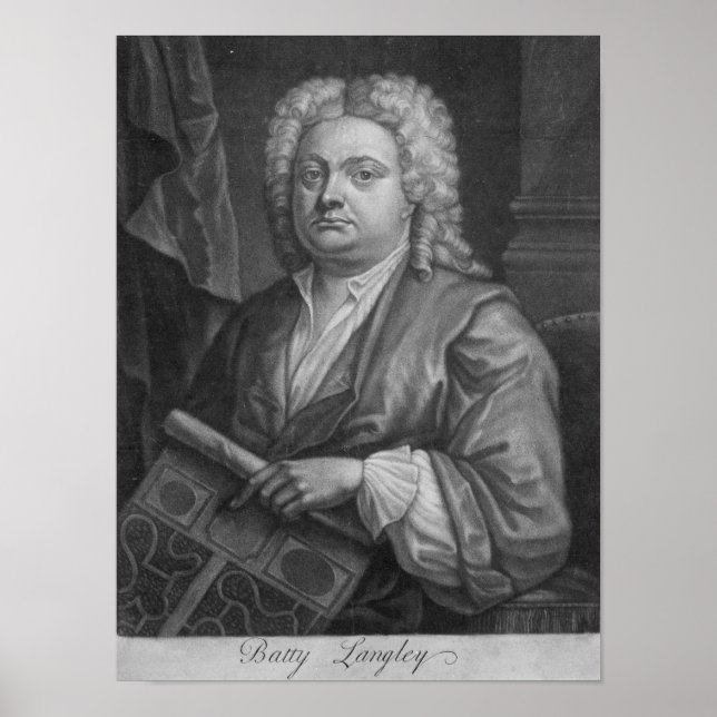 Póster Batty Langley, imprimida por J. Carwitham, 1741 (Frente)