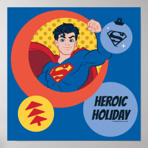 Póster Bauble de superman de liga de justicia