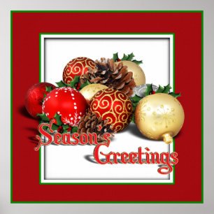 Póster Baubles y tonos de pino