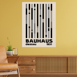 Póster Bauhaus Dessau Homenaje modernista de 1931 Crema N