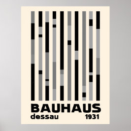 Póster Bauhaus Dessau Homenaje modernista de 1931 Crema N