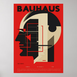 Póster bauhaus, diseño bauhaus, diseño moderno, geométric