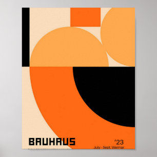 Póster bauhaus, diseño bauhaus, diseño moderno, geométric