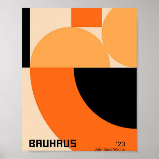 Póster bauhaus, diseño bauhaus, diseño moderno, geométric