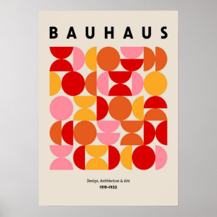 Póster bauhaus, diseño bauhaus, diseño moderno, geométric