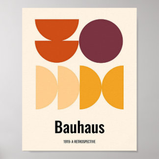 Póster bauhaus, diseño bauhaus, diseño moderno, geométric