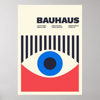 Póster bauhaus, diseño bauhaus, diseño moderno, geométric