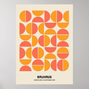 Póster bauhaus, diseño bauhaus, diseño moderno, geométric