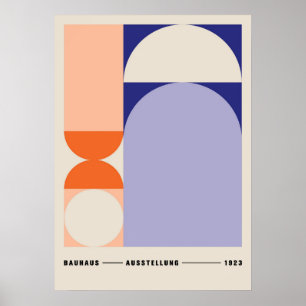 Póster bauhaus, diseño bauhaus, diseño moderno, geométric