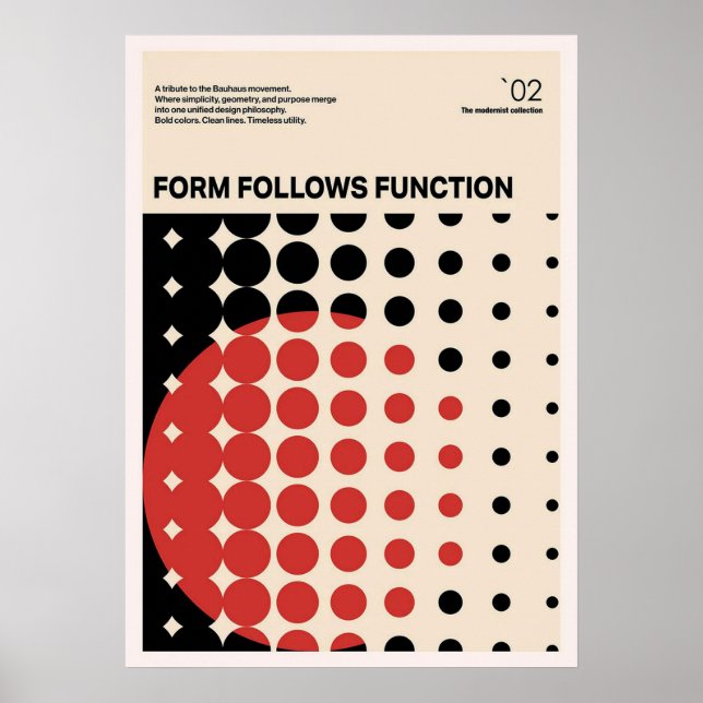 Póster bauhaus, diseño bauhaus, diseño moderno, geométric (Frente)