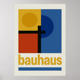 Póster bauhaus, diseño bauhaus, diseño moderno, geométric