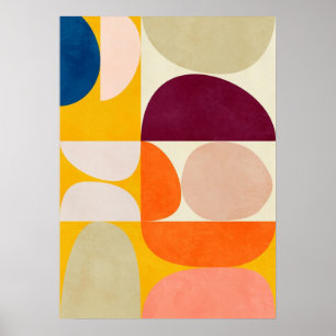 Póster bauhaus, diseño bauhaus, diseño moderno, geométric