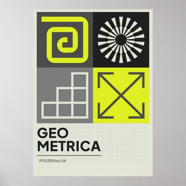 Póster bauhaus, diseño bauhaus, diseño moderno, geométric (Frente)