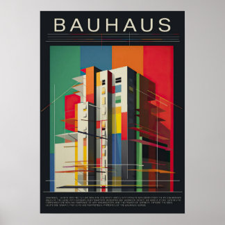 Póster bauhaus, diseño bauhaus, diseño moderno, geométric