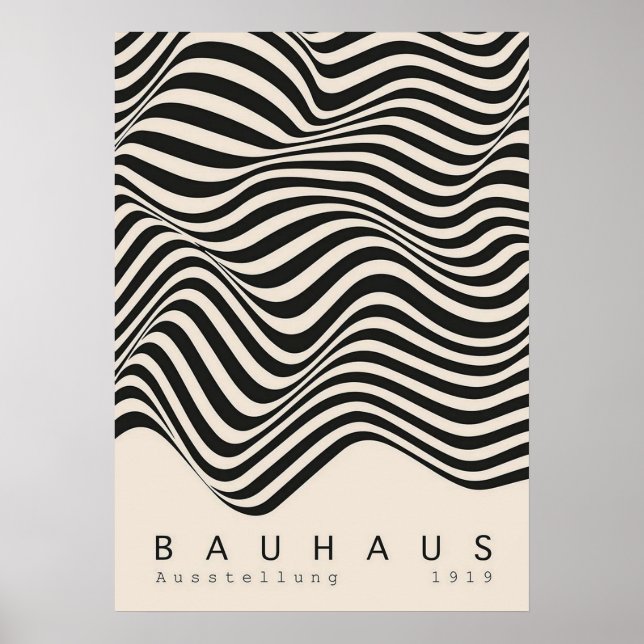 Póster bauhaus, diseño bauhaus, diseño moderno, geométric (Frente)