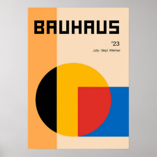 Póster bauhaus, diseño bauhaus, diseño moderno, geométric
