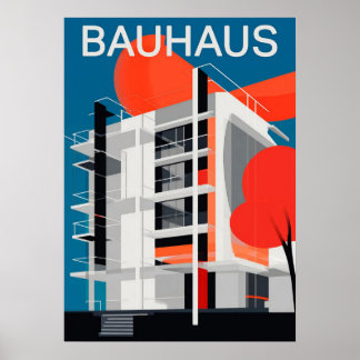 Póster bauhaus, diseño bauhaus, diseño moderno, geométric
