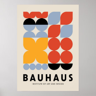 Póster bauhaus, diseño bauhaus, diseño moderno, geométric