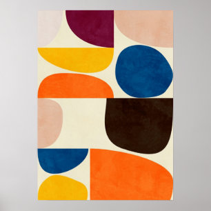 Póster bauhaus, diseño bauhaus, diseño moderno, geométric