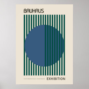 Póster bauhaus, diseño bauhaus, diseño moderno, geométric