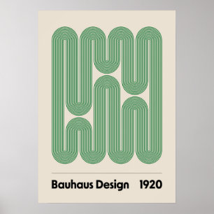 Póster bauhaus, diseño bauhaus, diseño moderno, geométric