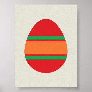 Póster Bauhaus Easter Egg Ilustracion - Geométrica modern