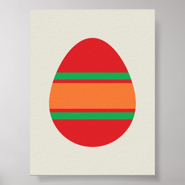 Póster Bauhaus Easter Egg Ilustracion - Geométrica modern (Frente)