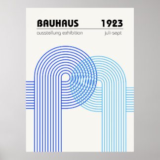 Póster Bauhaus Exhibition Poster 1923