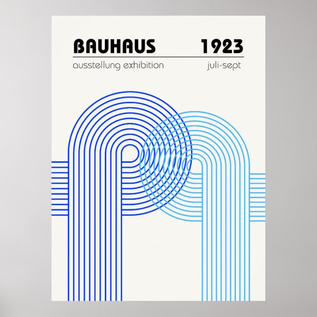 Póster Bauhaus Exhibition Poster 1923 (Frente)